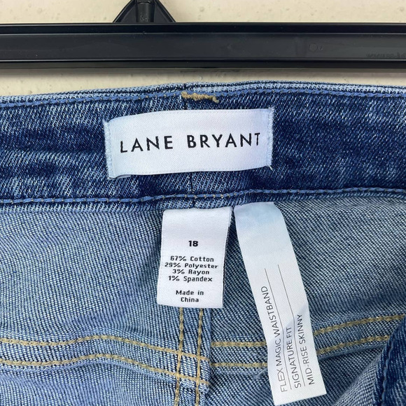 Lane Bryant Mid-Rise Distressed Skinny‎ Jeans Size 18 (A3-2) - Picture 3 of 6